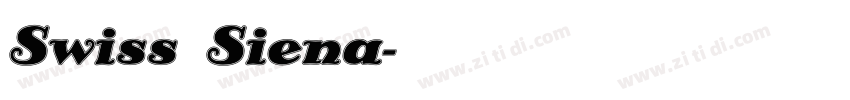 Swiss Siena字体转换
